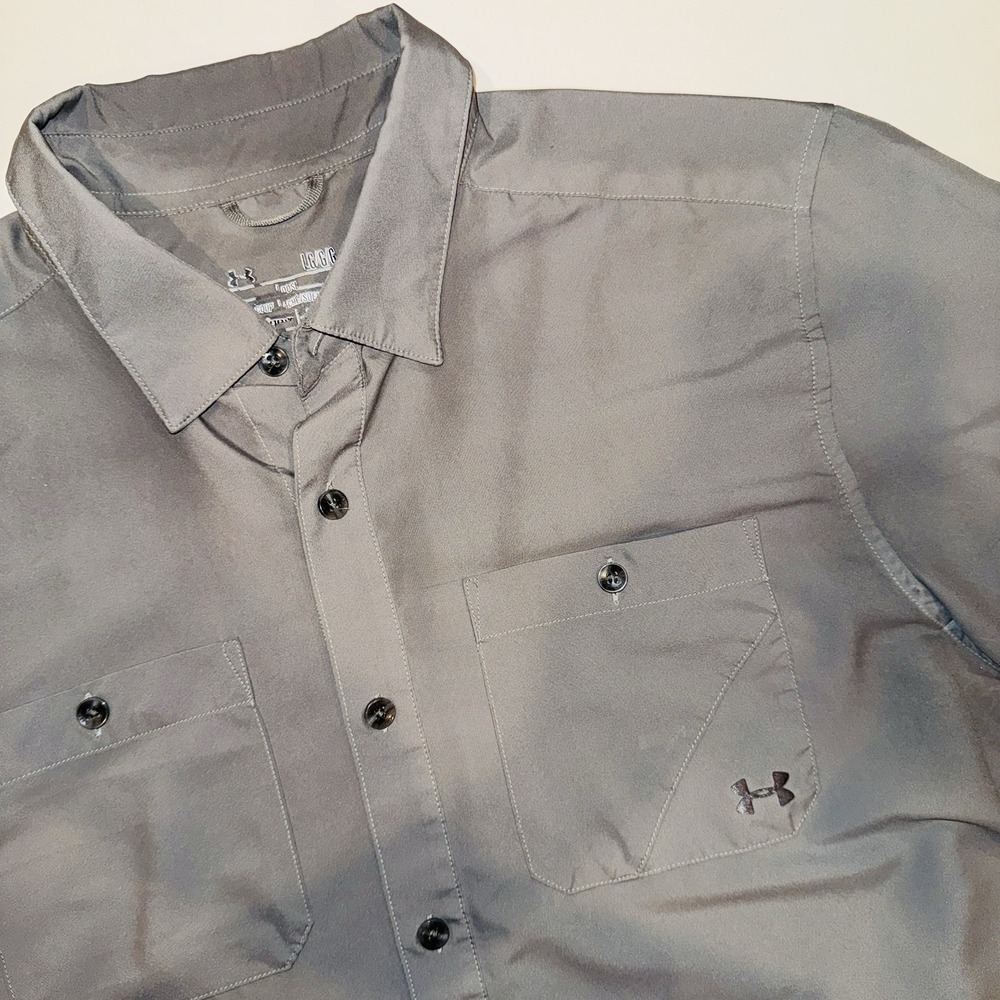 Under Armour Chesapeake Fishing Shirt Mens Large Loose Fit Gray